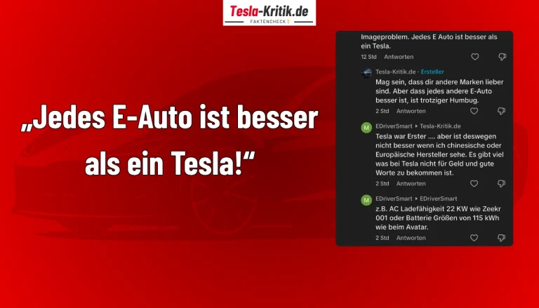 Jedes E-Auto ist besser als ein Tesla